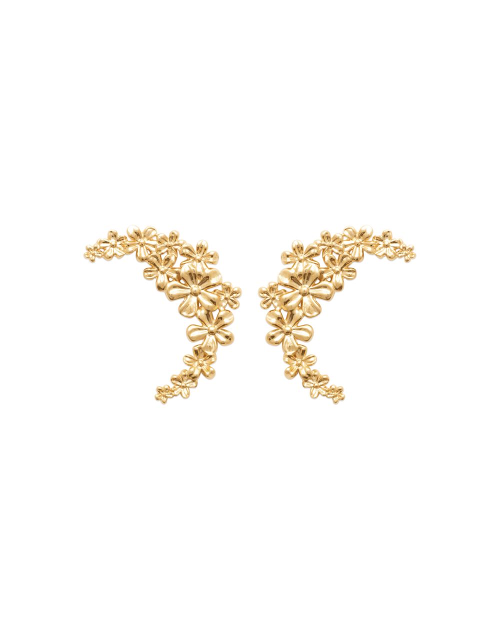 Niloufer Luna Necklace 40cm in yellow gold and pearls